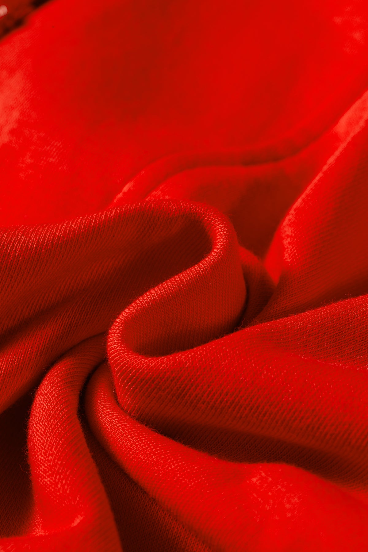 Tomato Red Half Zip Polo Tee Elastic Waist Romper