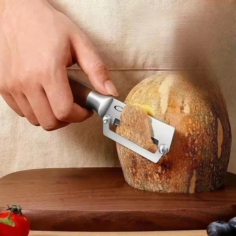Premium Stainless Steel Vegetable & Fruit Peeler with Wooden Handle