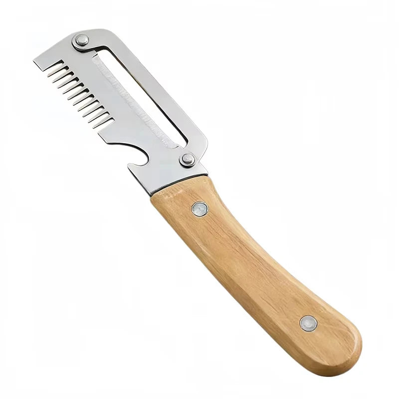 Premium Stainless Steel Vegetable & Fruit Peeler with Wooden Handle