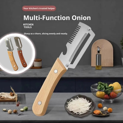 Premium Stainless Steel Vegetable & Fruit Peeler with Wooden Handle