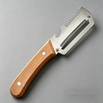 Premium Stainless Steel Vegetable & Fruit Peeler with Wooden Handle
