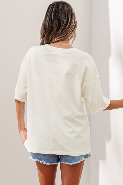Star Print Studded Cotton Tee