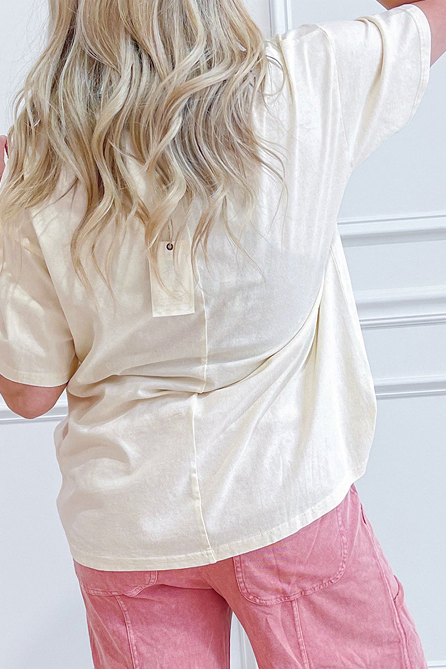 Star Print Studded Cotton Tee